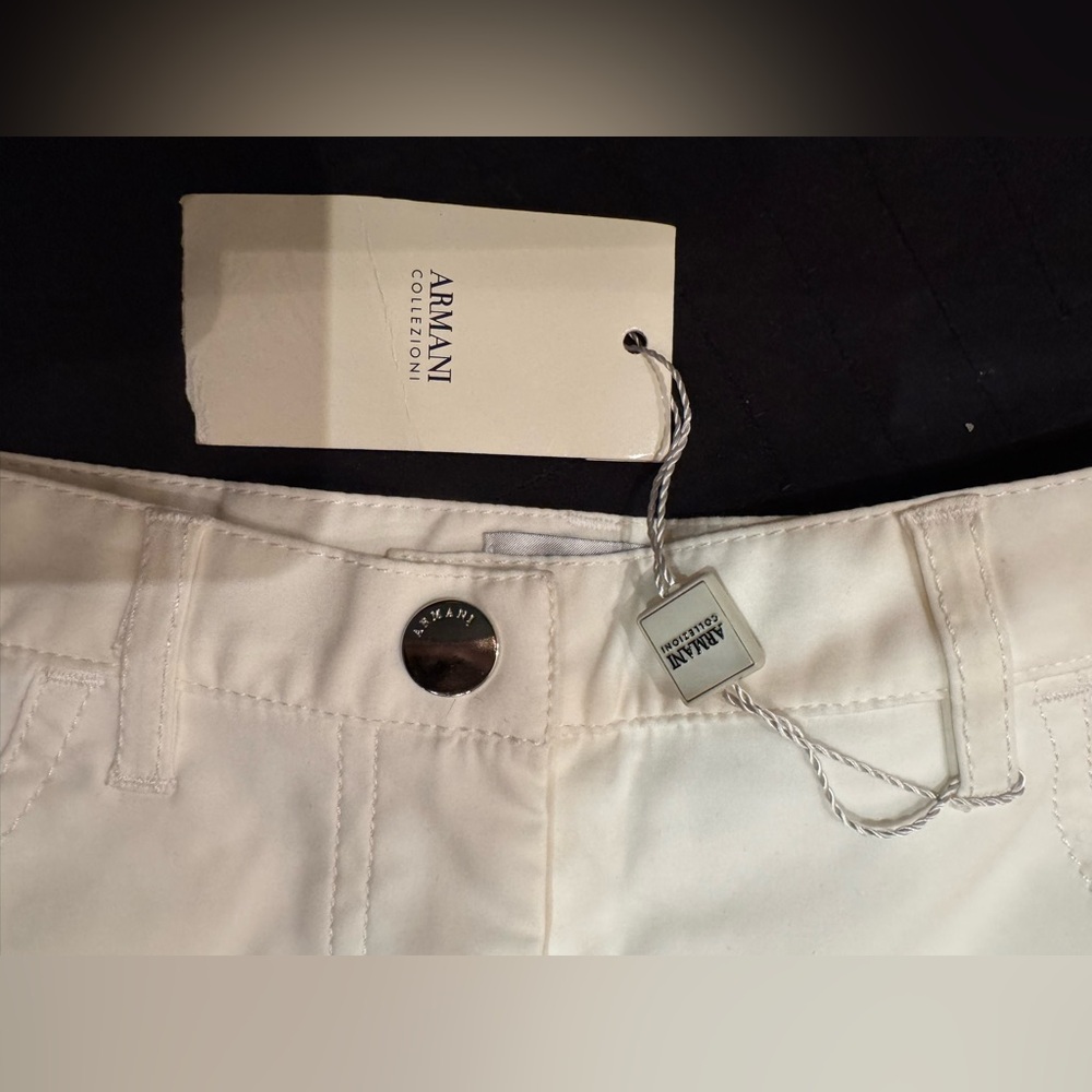 ❤️ NWT ARMANI COLLEZIONI Women’s White Straight-Leg Pants. Size:6 - Picture 2 of 16